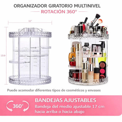Adiós al desorden. Todo tu maquillaje visible al instante.