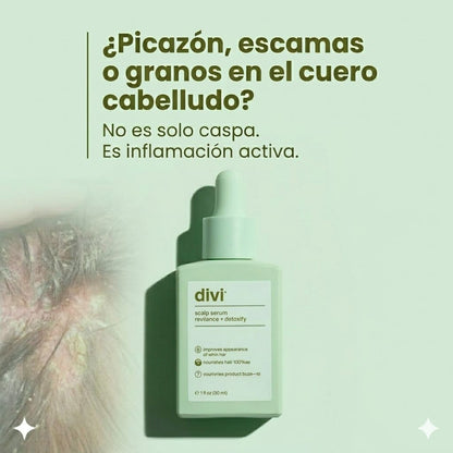 DIVI- Elimina picazón, escamas y granitos del cuero cabelludo desde la raíz